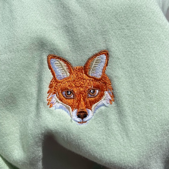 Mint Green Crew Neck W/ Fox embroidery - Picture 3 of 9